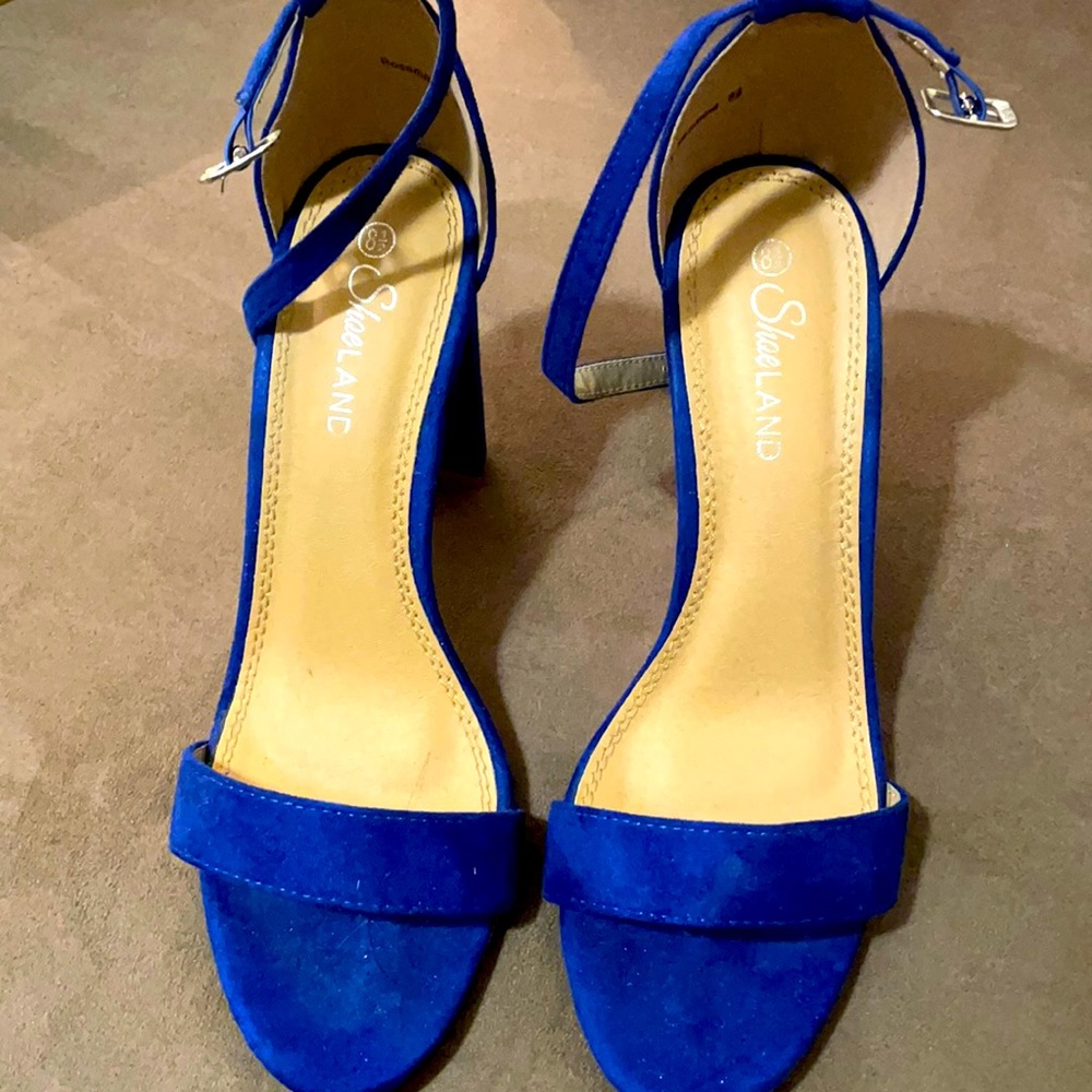 Blue. Chunk heel. Size 8.5, worn once